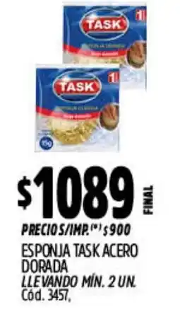Supermercados Yaguar Task esponja acero dorada oferta