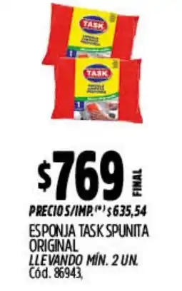 Supermercados Yaguar Task esponja spunita original oferta