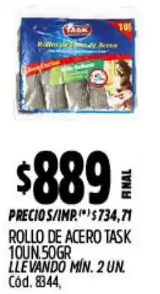 Supermercados Yaguar Task rollo de acero oferta