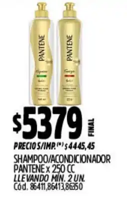Supermercados Yaguar Pantene shampoo/acondicionador oferta