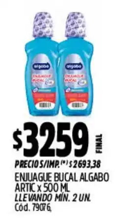 Supermercados Yaguar Algabo enjuague bucal artic oferta