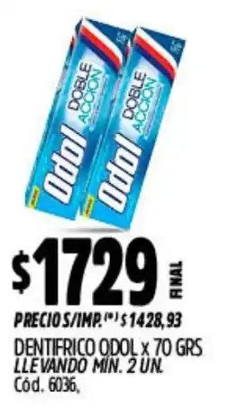 Supermercados Yaguar Odol dentifrico oferta