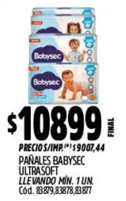 Supermercados Yaguar Babysec pañales ultrasoft oferta