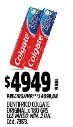 Supermercados Yaguar Colgate dentifrico original oferta