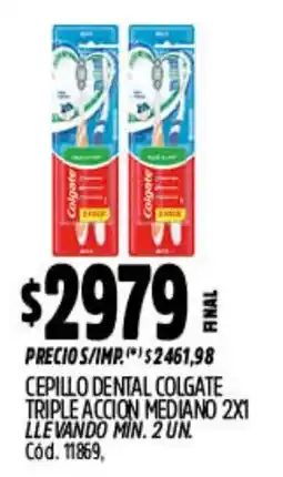 Supermercados Yaguar Colgate cepillo dental triple accion mediano oferta