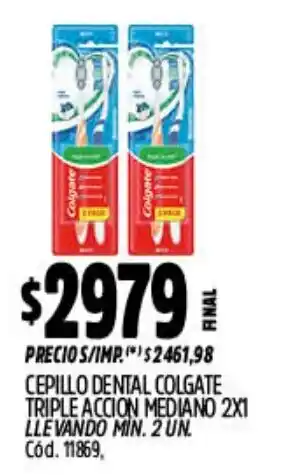 Supermercados Yaguar Colgate cepillo dental triple accion mediano oferta