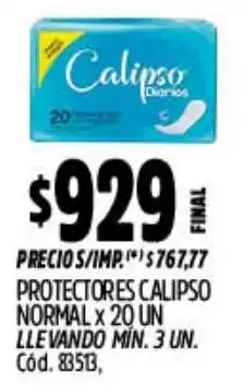 Supermercados Yaguar Calipso protectores normal oferta