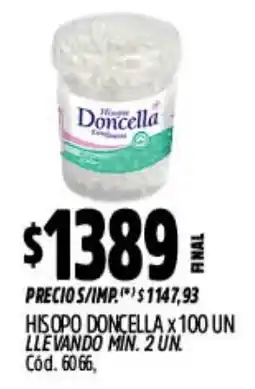 Supermercados Yaguar Doncella hisopo oferta
