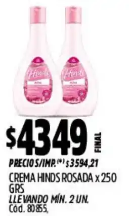 Supermercados Yaguar Hinds crema rosada oferta
