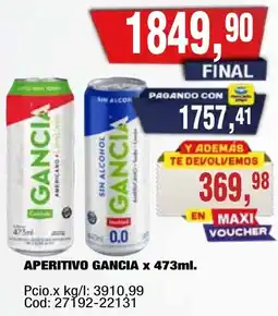 Maxiconsumo Gancia aperitivo oferta