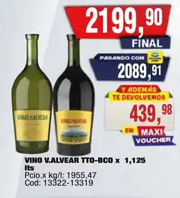 Maxiconsumo V.alvear vino tto-bco oferta