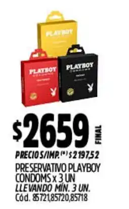 Supermercados Yaguar Playboy preservativo condoms oferta