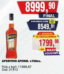 Maxiconsumo Aperitivo aperol oferta