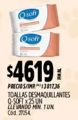 Supermercados Yaguar Q-soft toallas desmaquillantes oferta