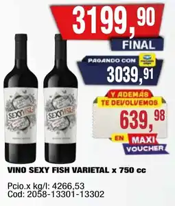 Maxiconsumo Sexy fish vino varietal oferta