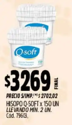 Supermercados Yaguar Q-soft hisopo oferta