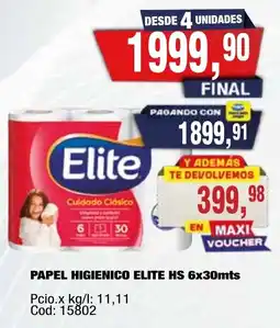 Maxiconsumo Higienico papel elite hs oferta