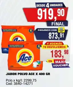 Maxiconsumo Ace jabon polvo oferta
