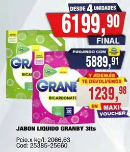 Maxiconsumo Granby jabon liquido oferta