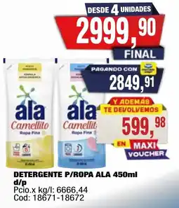 Maxiconsumo Ala detergente p/ropa oferta