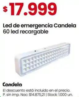 Changomas Candela led de emergencia 60 led recargable oferta