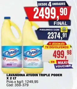 Maxiconsumo Ayudín lavandina triple poder oferta