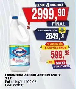 Maxiconsumo Ayudín lavandina antisplash oferta