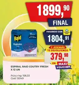 Maxiconsumo Raid espiral coutry fresh oferta