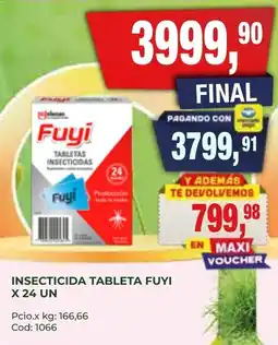 Maxiconsumo Fuyi insecticida tableta oferta