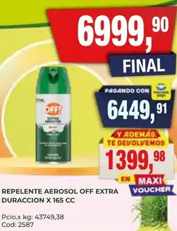 Maxiconsumo Off! repelente aerosol extra duraccion oferta
