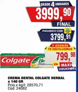 Maxiconsumo Colgate crema dental herbal oferta