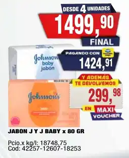 Maxiconsumo J y J baby jabon oferta