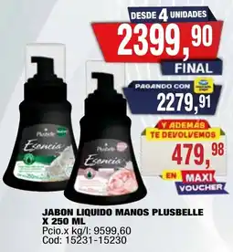 Maxiconsumo Plusbelle jabon liquido manos oferta