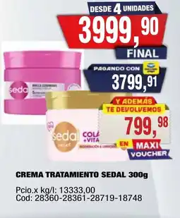 Maxiconsumo Sedal crema tratamiento oferta