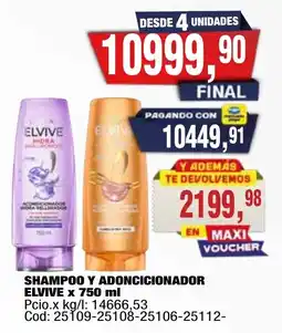 Maxiconsumo Elvive shampoo y adoncicionador oferta