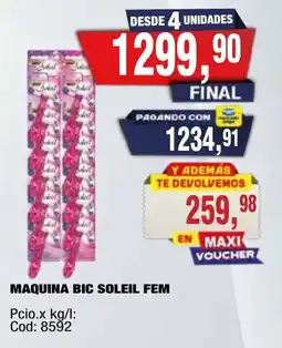 Maxiconsumo Bic maquina soleil fem oferta
