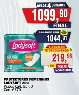 Maxiconsumo Ladysoft protectores femeninos oferta