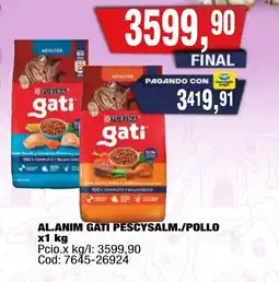 Maxiconsumo Gati al.anim pescysalm./pollo oferta