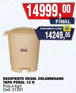 Maxiconsumo Recipiente resid. colombraro tapa pedal oferta