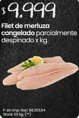 Changomas Filet de merluza congelado parcialmente despinado oferta