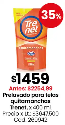 Coto Trenet prelavado para telas quitamanchas oferta