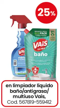 Coto Vais en limpiador líquido baño/antigrasa/ multiuso oferta
