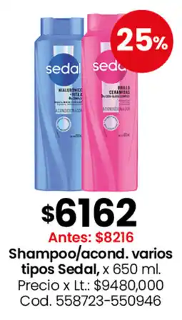 Coto Sedal shampoo/acond. varios tipos oferta