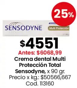 Coto Sensodyne crema dental multi protección total oferta