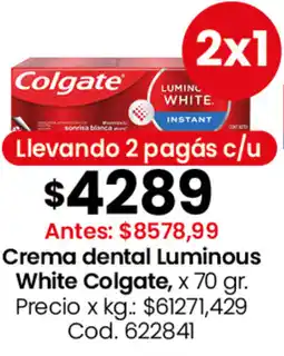Coto Colgate white crema dental luminous oferta