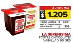 Carrefour Maxi La serenisima postre chocolate/ vainilla oferta