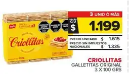 Carrefour Maxi Criollitas galletitas original oferta