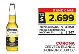 Carrefour Maxi Corona cerveza blanca porron oferta