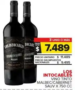 Carrefour Maxi Los intocables vino tinto malbec/cabernet sauv oferta