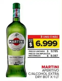 Carrefour Maxi Martini aperitivo c/alcohol extra dry bot oferta